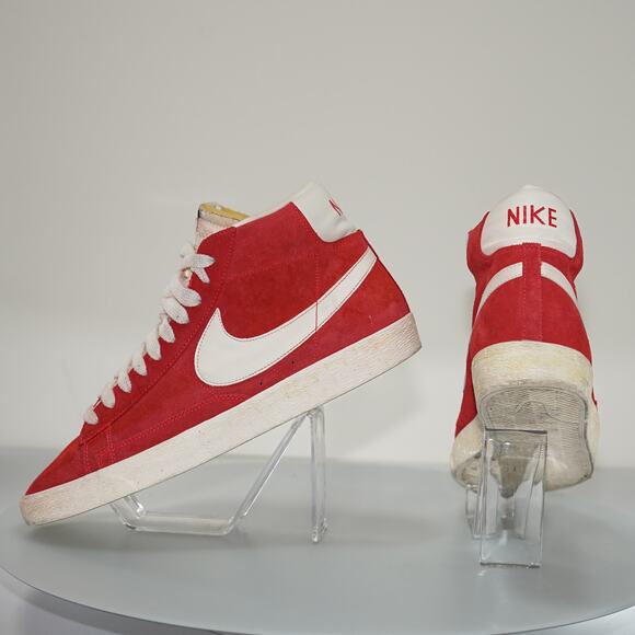 Nike Blazer High Suede VNTG Crimson Red - Size 11.5 - Picture 8 of 9